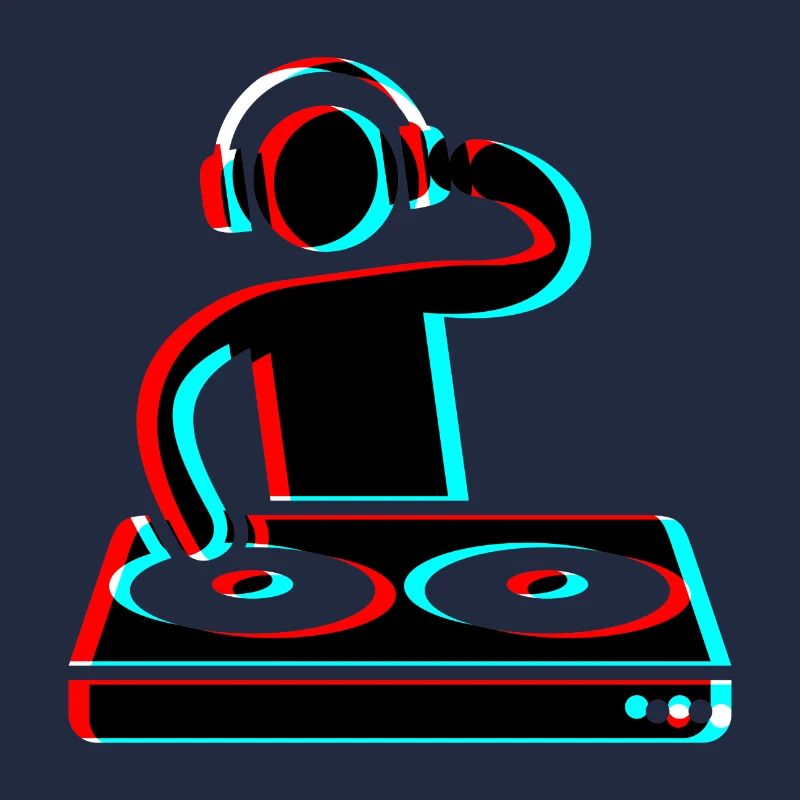 Techno Dj 3d Electro Red Blue tik tok edm