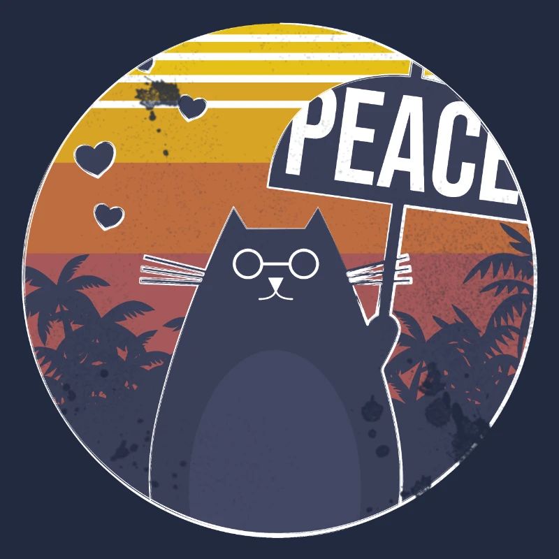 Chat drôle veut la paix