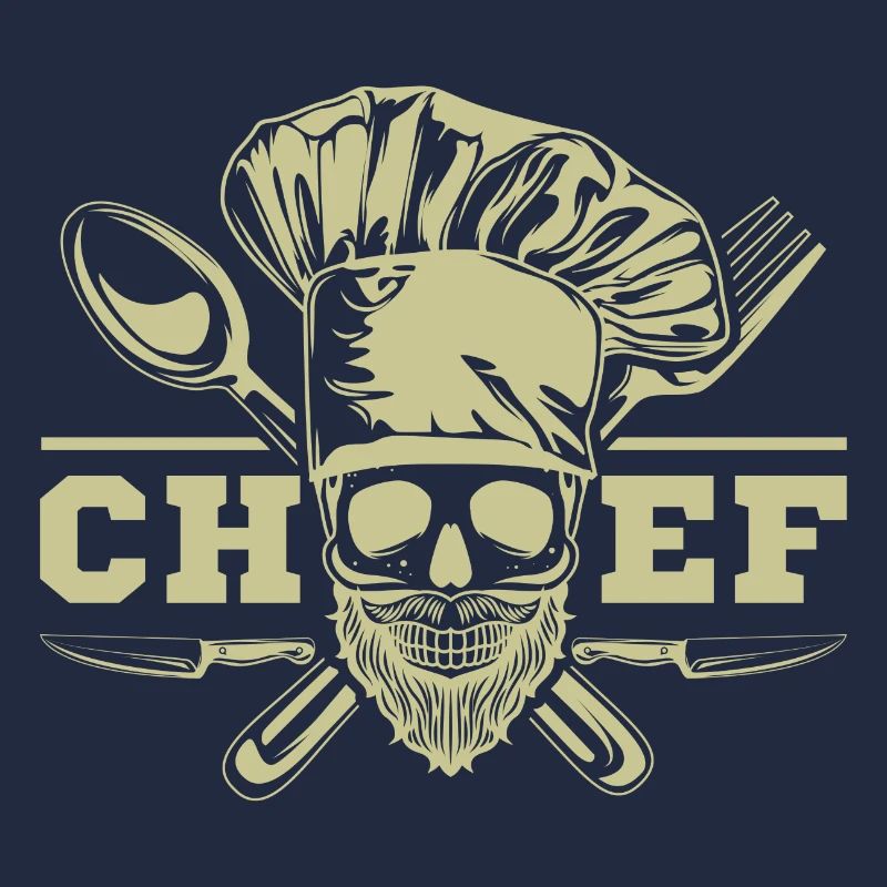 Tête de mort Chef Cuisinier