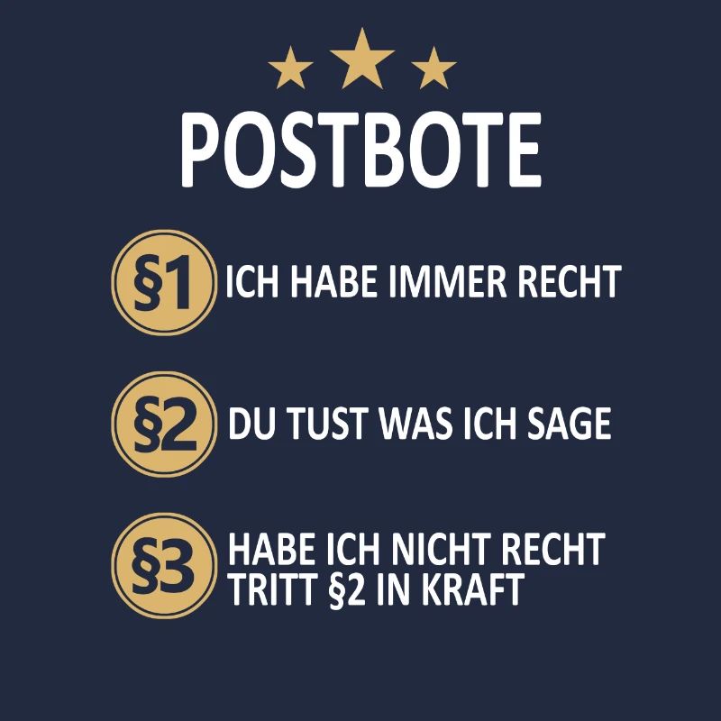 Postbote Briefträger Post Paketdienst Beruf Spruch