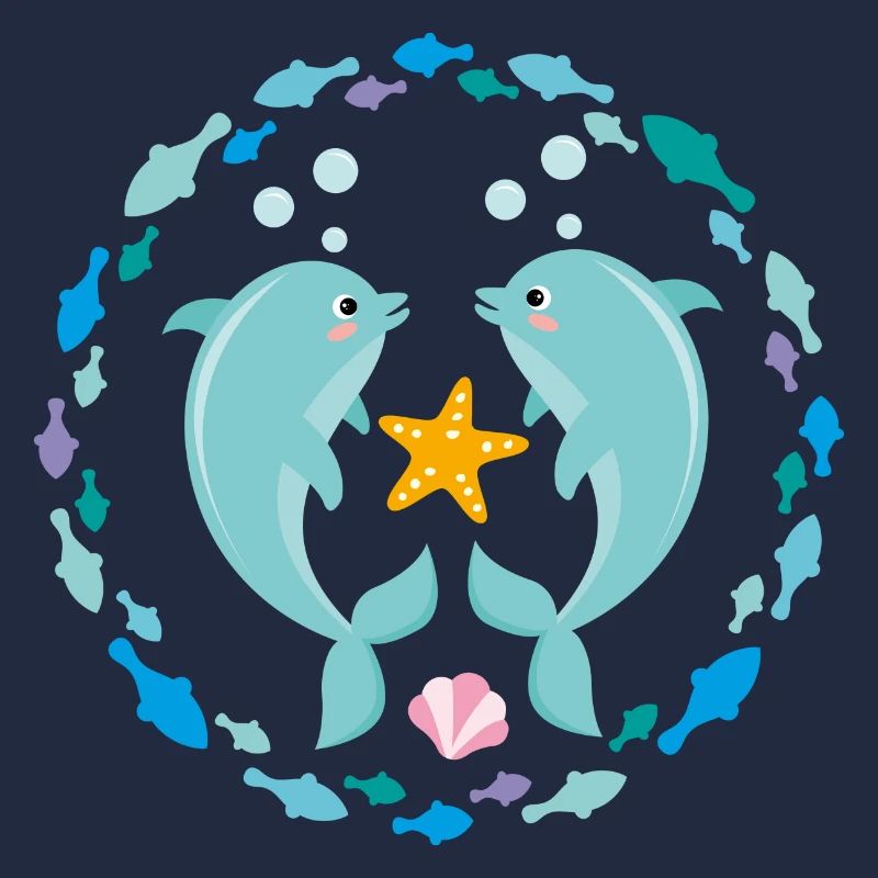 two dolphins