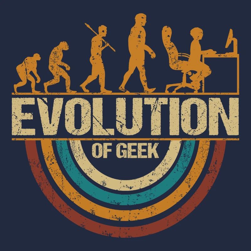 Computer Nerd Programmeur Evolution drôle