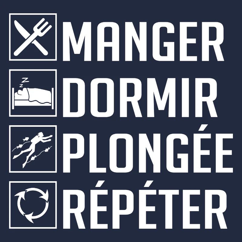 Manger, Dormir, Plongée, Répéter
