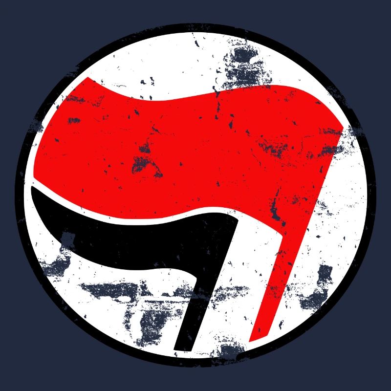 Antifa-Flaggen Logo Grunge
