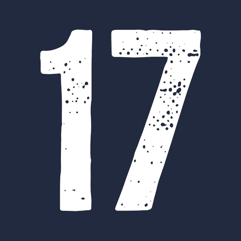 17 Numbers White