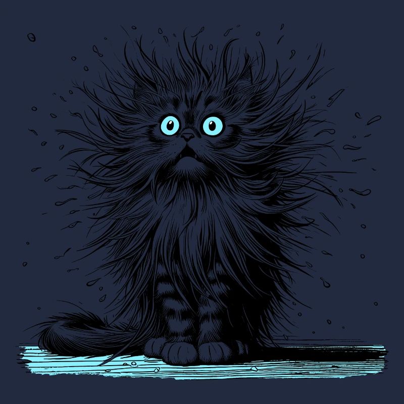 Katze elektrisch, Katze witzig, Katze lustig