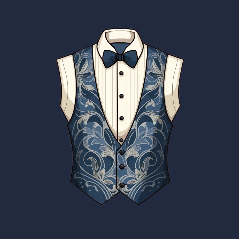 Anzug Ober Kellner Oper Weste