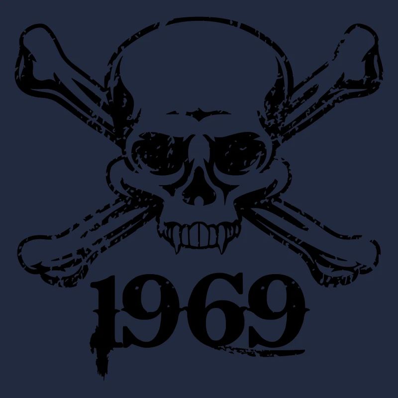 Skull 1969 Tête de mort Vampier Pirate