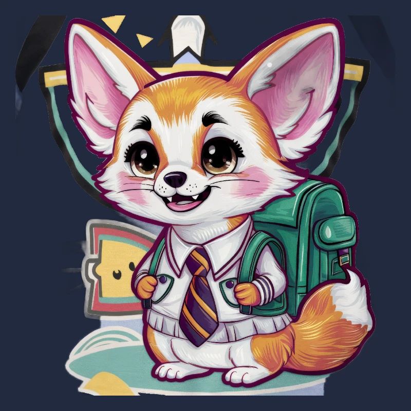 Renard du désert Fennek avec uniforme scolaire