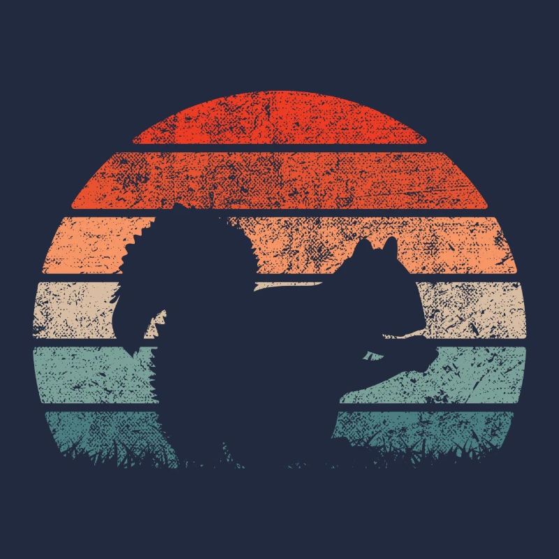 Eichhörnchen im Vintage Stil