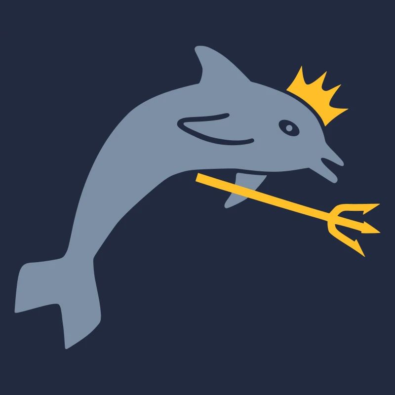 ★ design colors changeable ★ dolphin, crown, trident