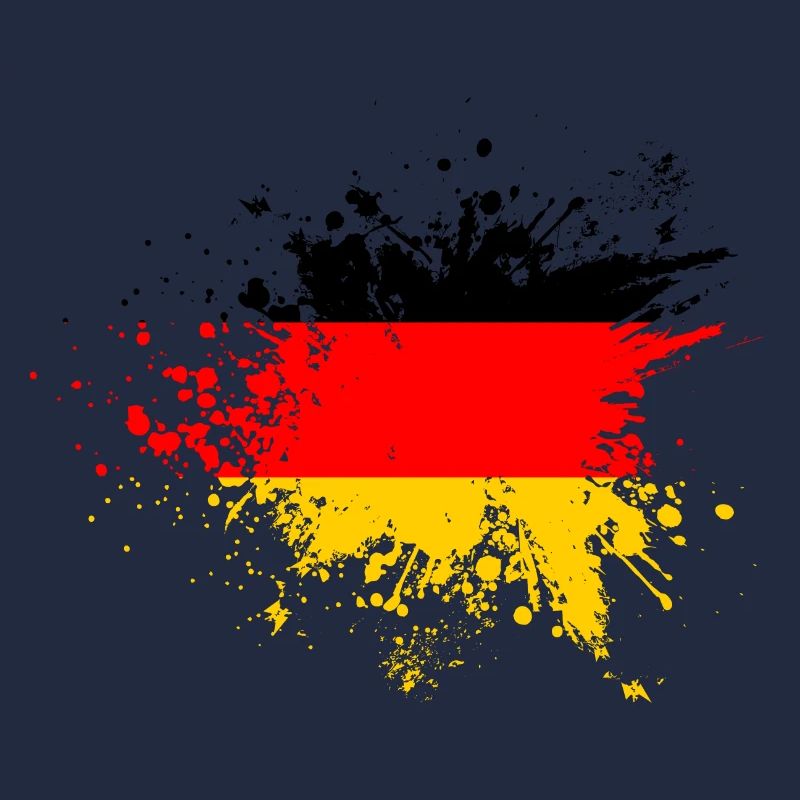 Allemagne Drapeau Éclaboussures de couleur Taches de peinture