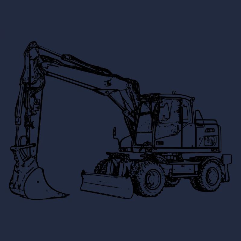 Bagger Radbagger Schaufelbagger schwarz