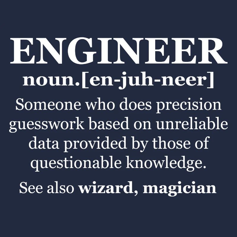 Funny engineer motif
