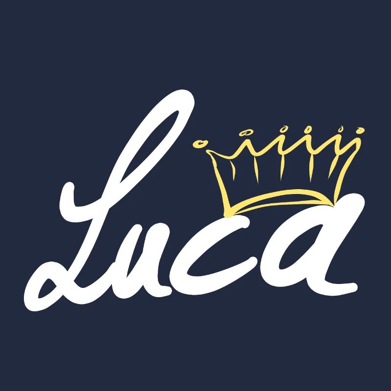 Krone Name Namensschild Luca