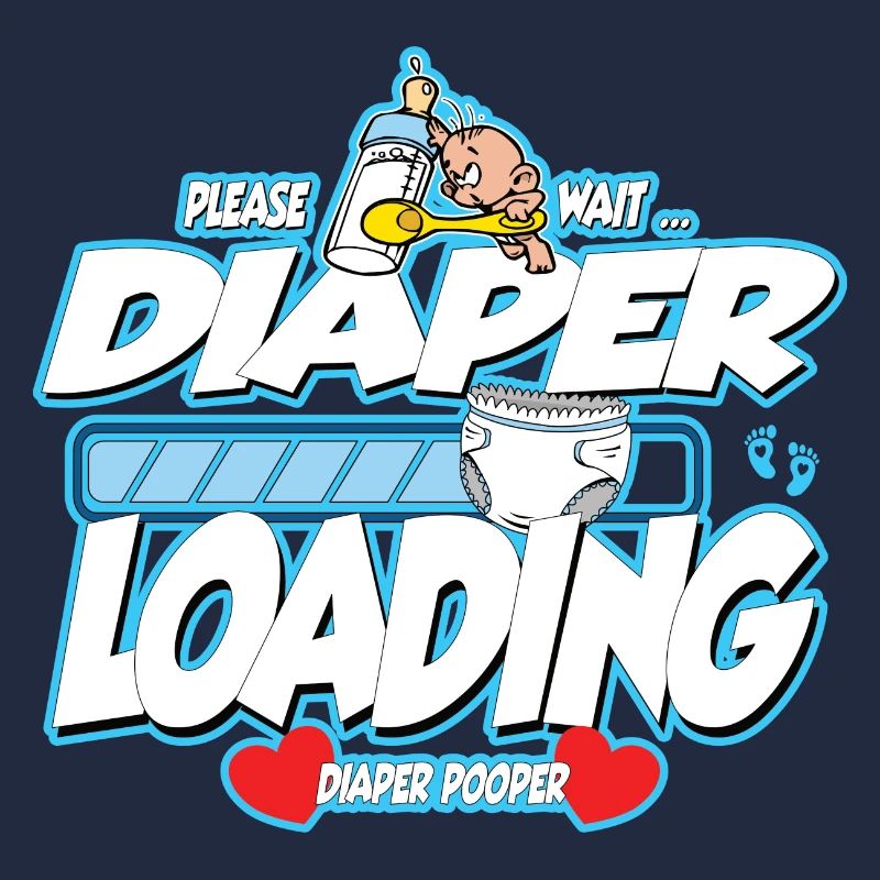diaper pooper Windel wird beladen Junge Geschenk