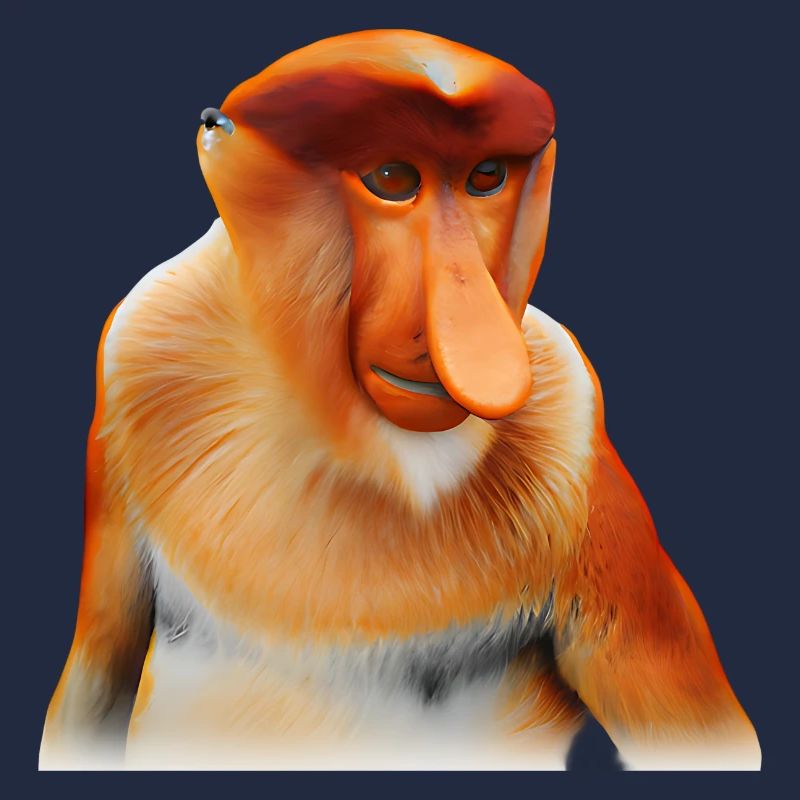 Le singe proboscis exotique