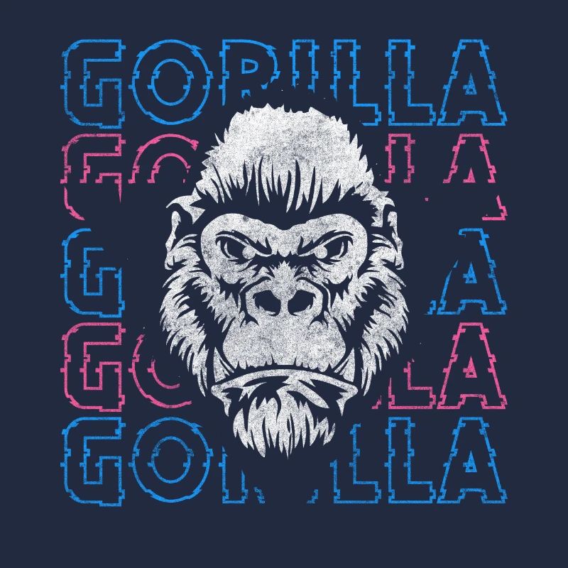 Starch silverback monkey chimpanzee