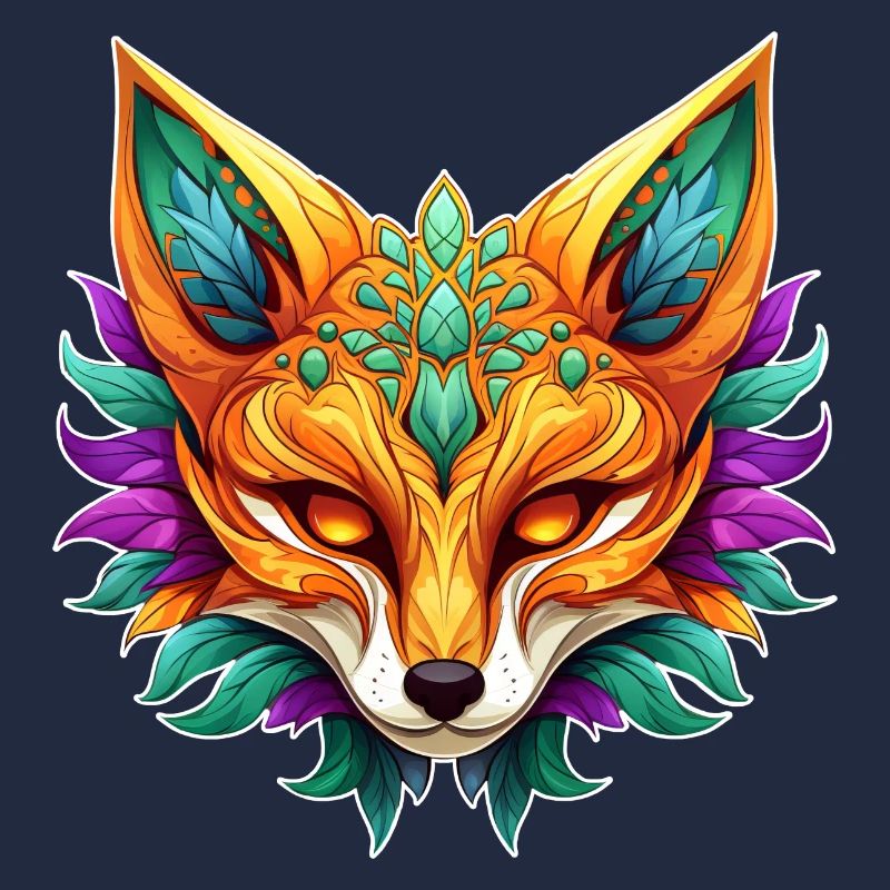Portrait de renard de Mardi Gras
