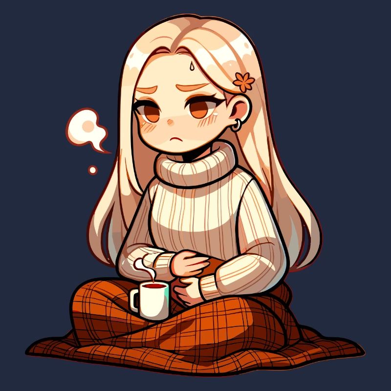 Gemütlicher Herbsttag mit Tee und Strickpullover