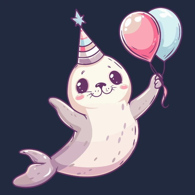 Bande dessinée d’anniversaire d’animal de phoque