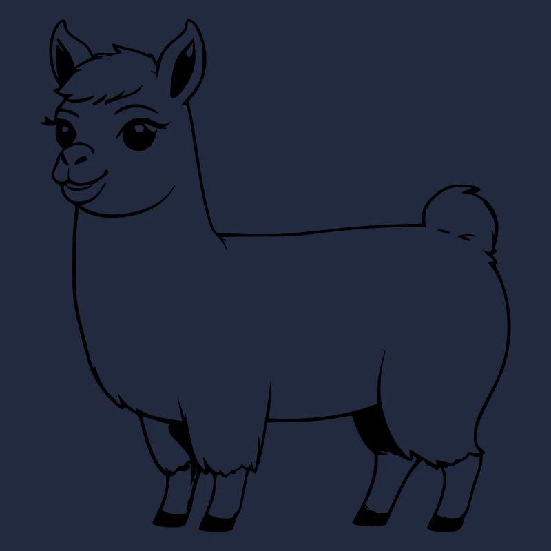 Lama als Vektorgrafik