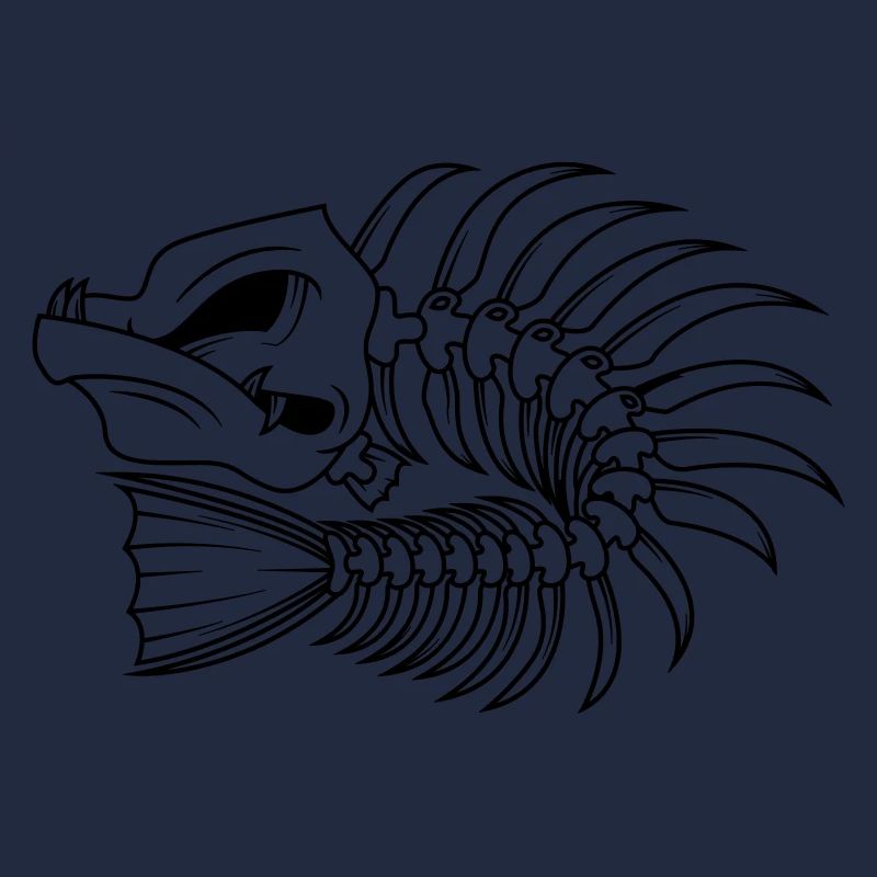 arêtes de poisson pêcheur piranha