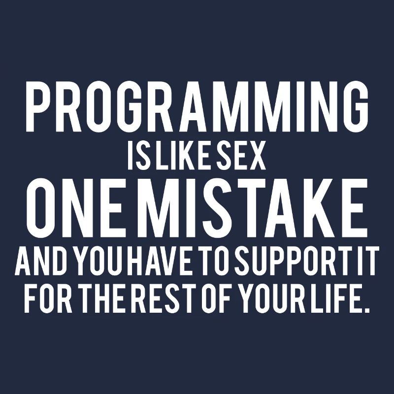 Programming is like sex software