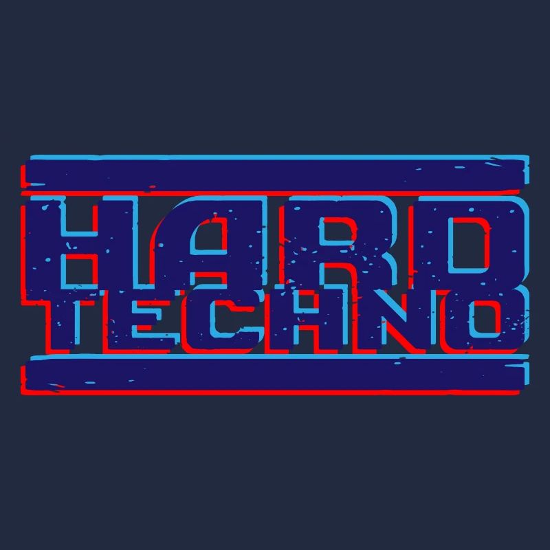 Hard Techno Blue Glitch Hard Dark Acid Techno