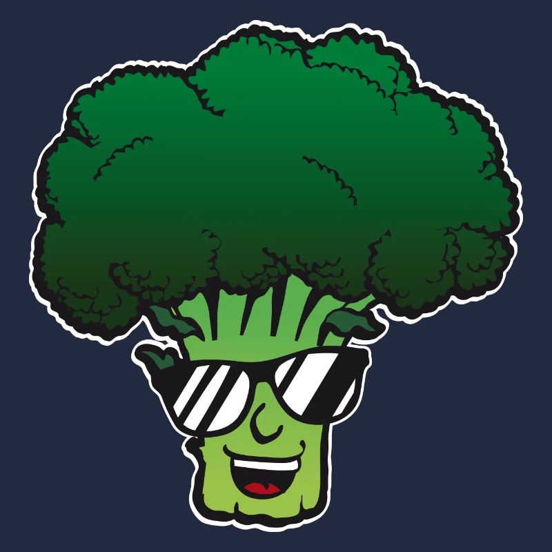 Broccoli mit Sonnenbrille