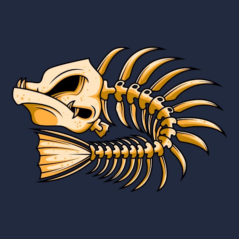 fish bones skeleton fish