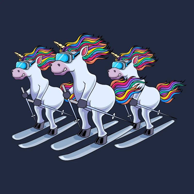 Ski par équipe sur piste de ski Licorne