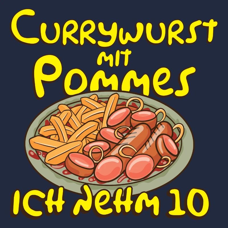 Currywurst mit Pommes Ich nehm 10 Geschenk