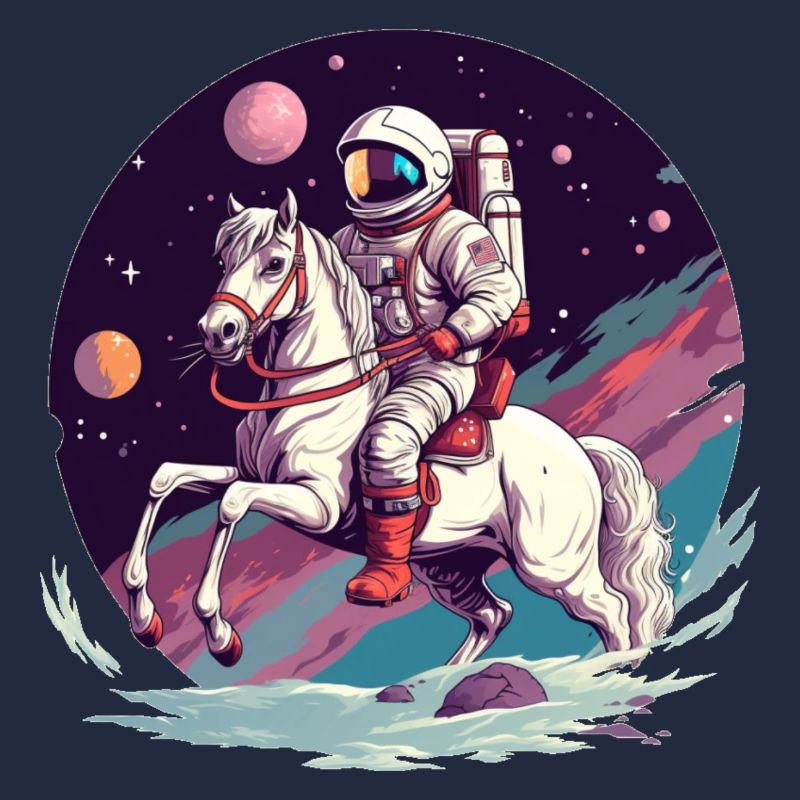 Astronate monte à cheval dans l’espace