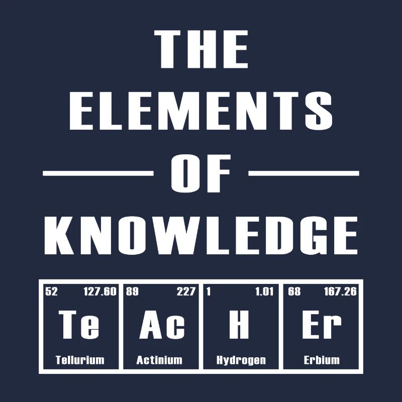 The elements of knowledge Geschenk Lehrerin Schule