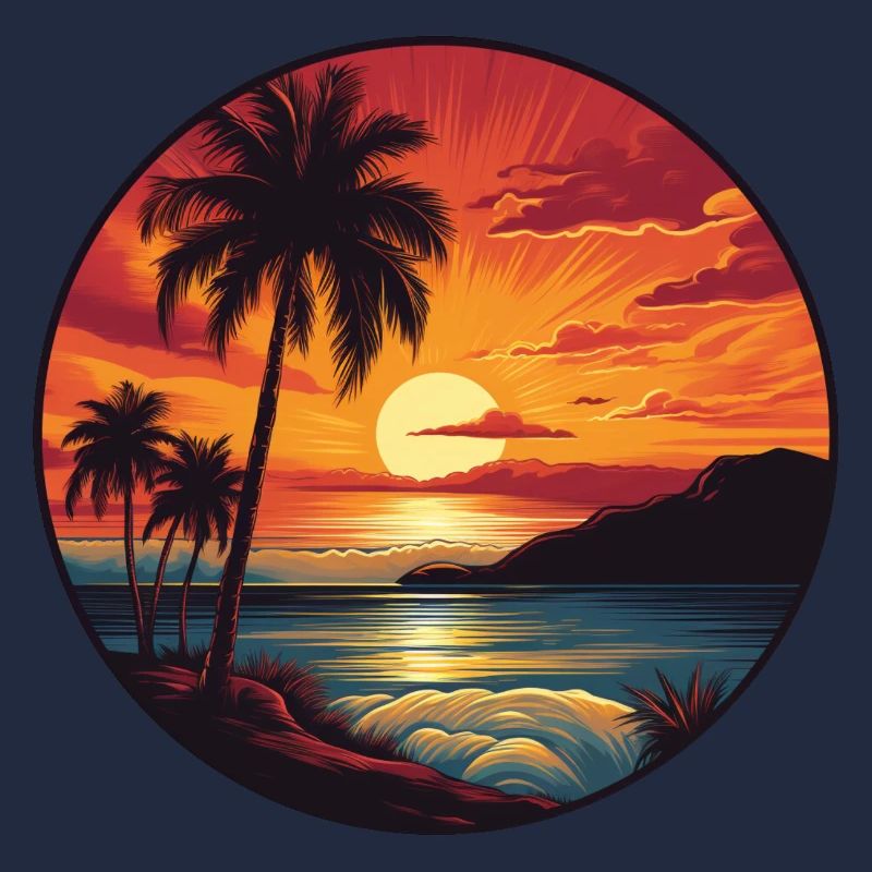 Sunset behind the Ocean