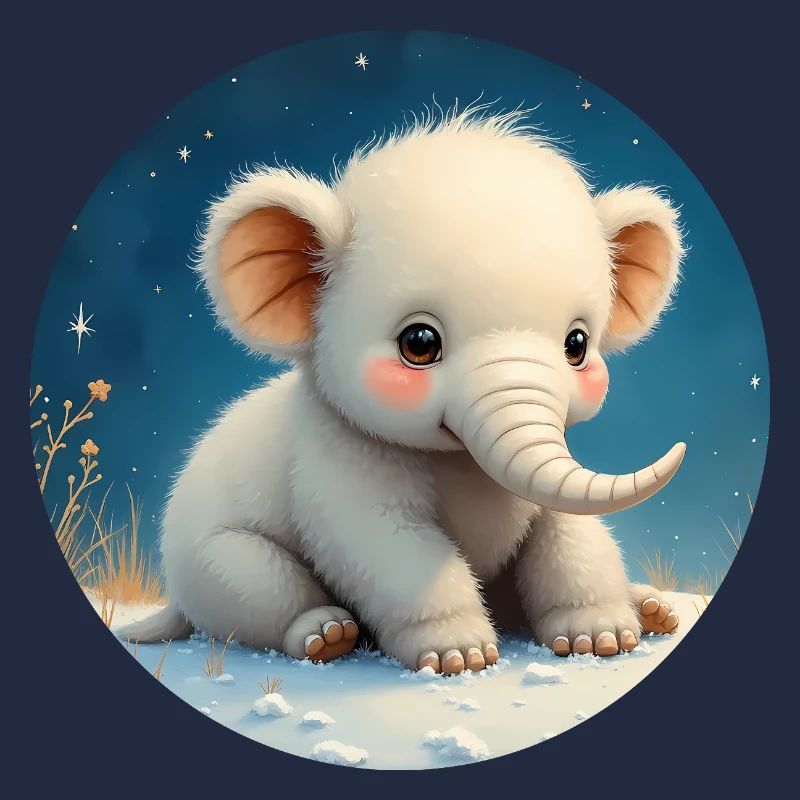 Bébé Éléphant sur le Sable