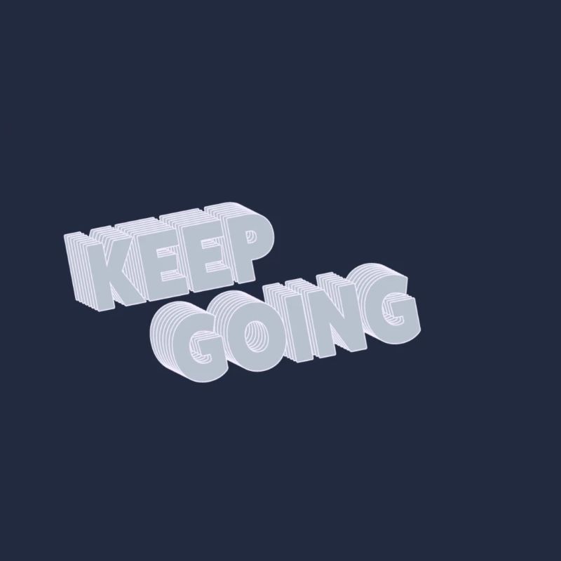 Spruch Motivation keep going Geschenk Illustration