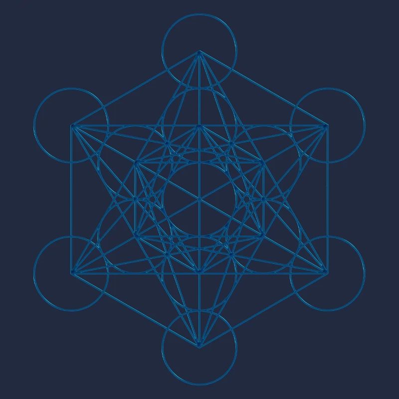Metatron's Cube - blue
