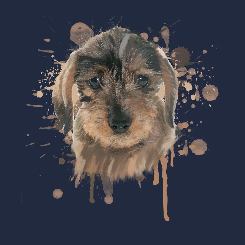 Illustration de teckel teckel teckel à poil dur