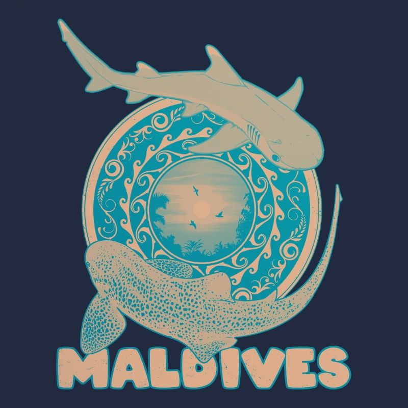 Maldives Requin léopard Requin de récif à pointe blanche