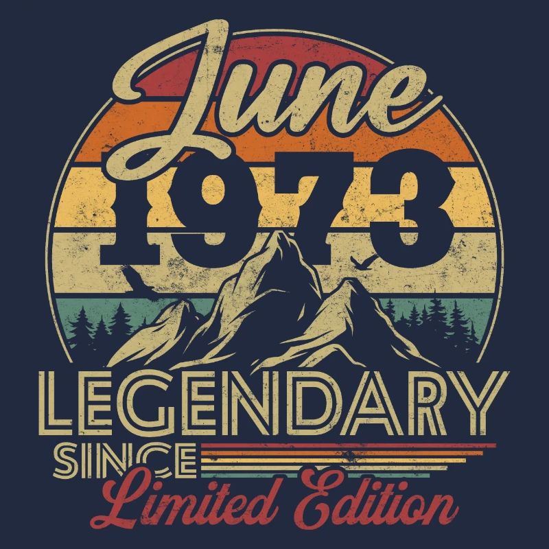 Vintage Retro Juni 1973 Geburtstagsgeschenk