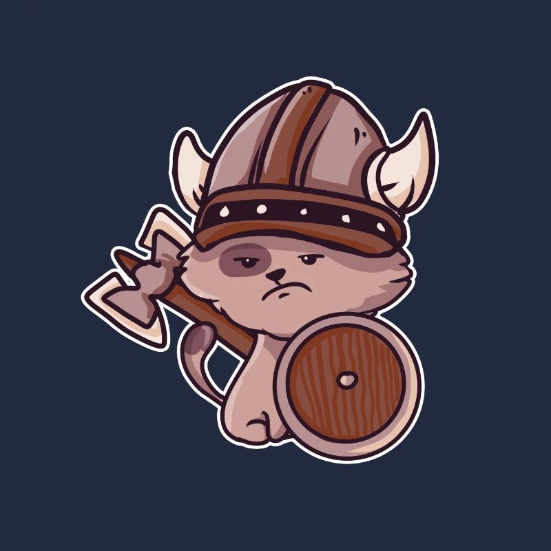 Wikinger Katze Kinder Valhalla Krieger