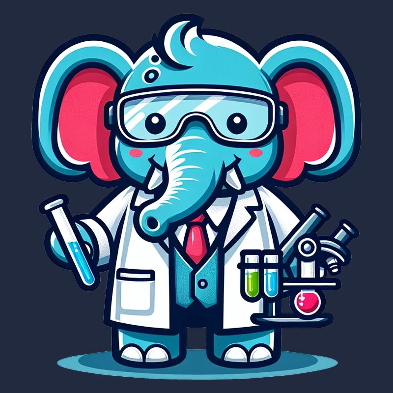 Cute Elephant Scientist
