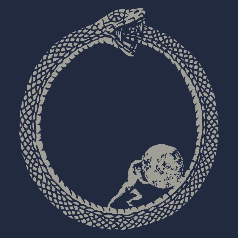 Ouroboros und Sisyphos absurde Philosophie Kunst