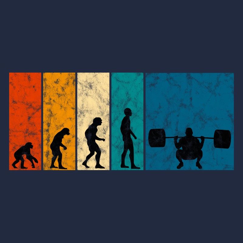 Bodybuilding Bodybuilder GYM Evolution Retro