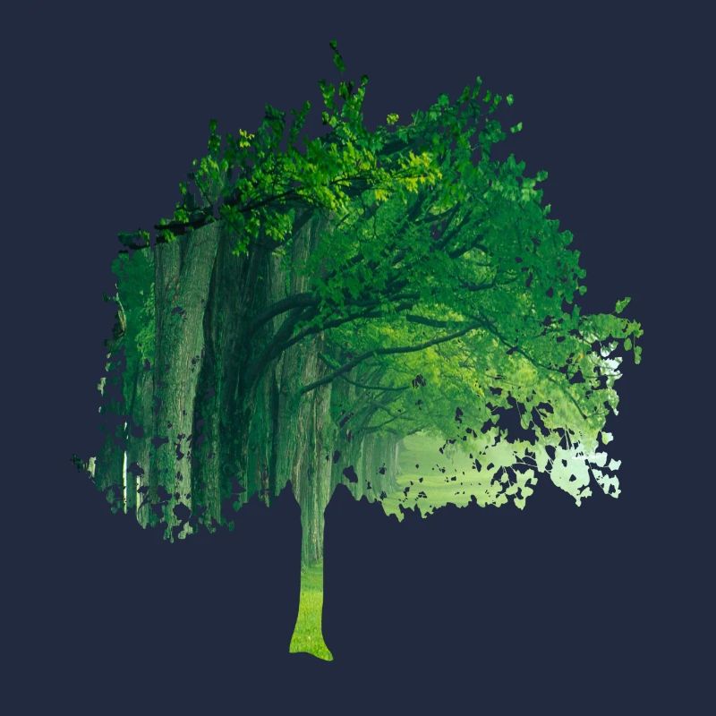 Fraktale & Regenbogen, Nerd Geschenk, Baum & bunt