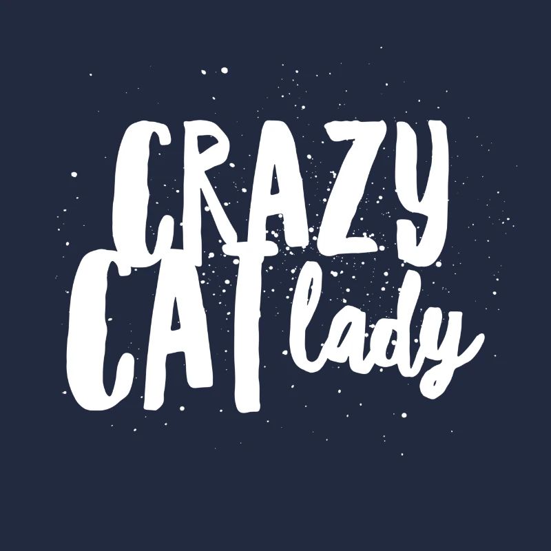 Fille folle d’amant drôle de chat de dame de chat