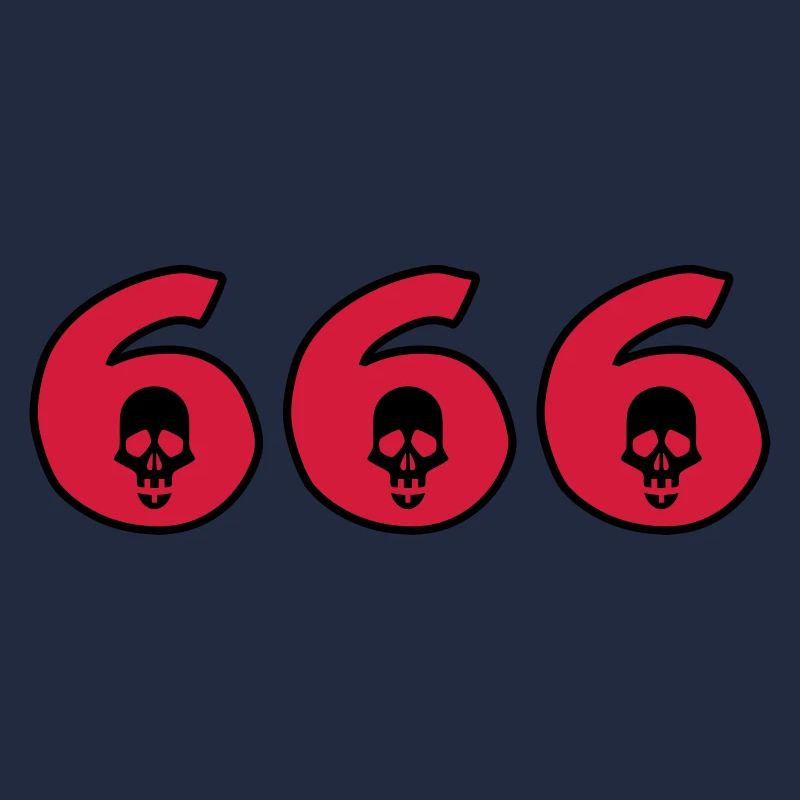 666 - Diable - Crâne - Halloween