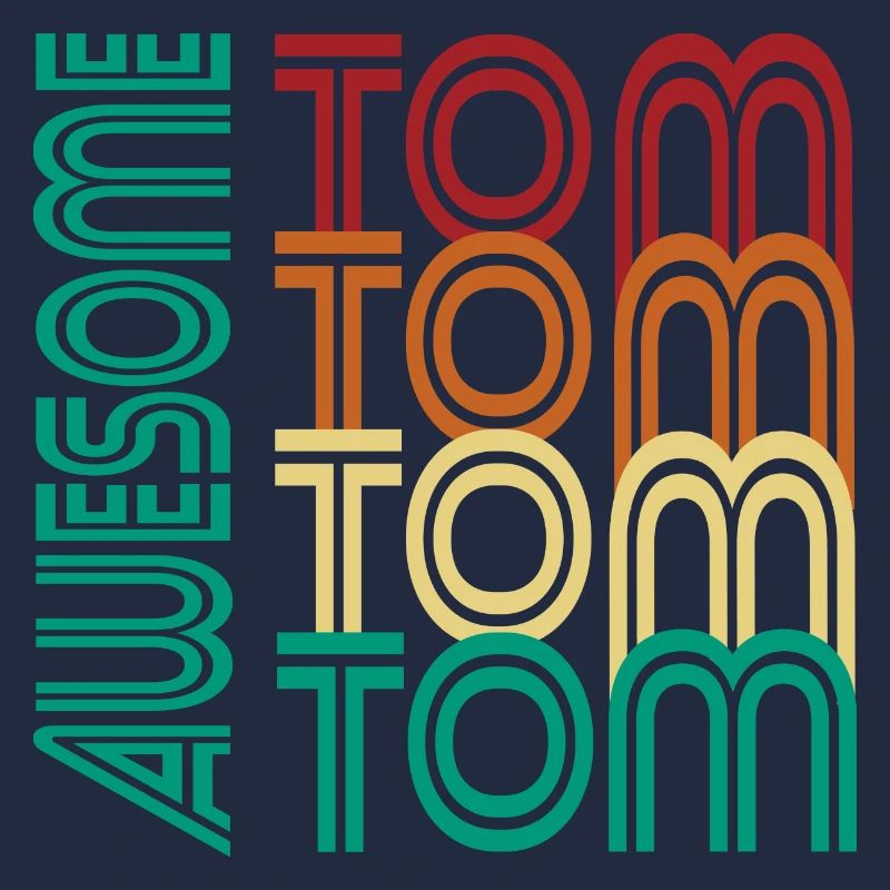 TOM Awesome first name T-shirt personalized gift tom